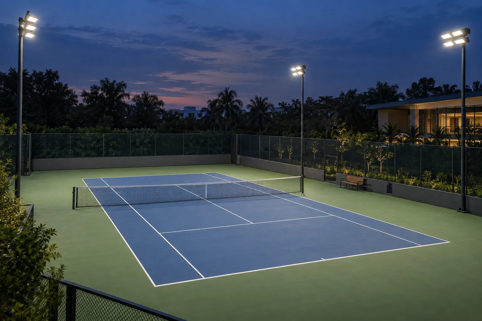 Sports lighting — illustrative scene