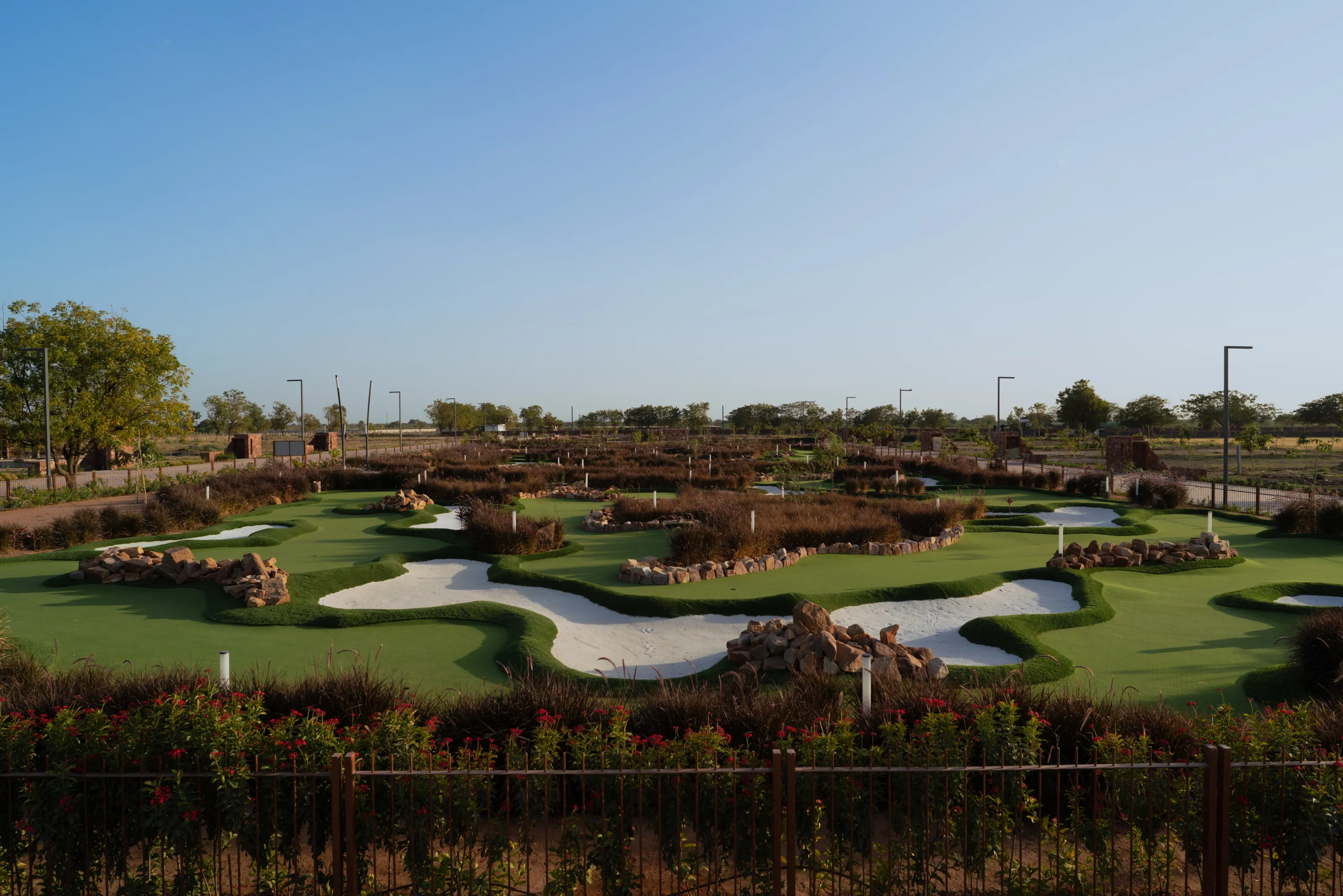 The putting course by day.